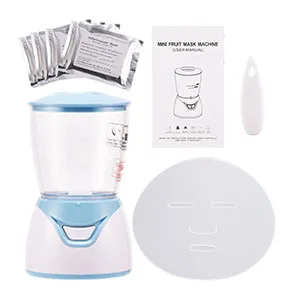 Facial Mask Maker Machine  Professional DIY Face Mask Masker Machine Automatical Vegetable Fruit Mask Making Machine with 32 Tablet Collagen for SPA Skin Care Blue - Facial Mask Making Machine