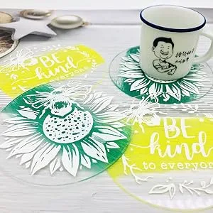 Alinacutle Silkscreen Stencil Reusable Self-Adhesive Silk Screen Printing  BEE Kind Sentiments for Home Decor/Printing on Wood/Fabric/Wall/Cup/Plate/Glass/Paper 8 x 8  (Bee Pattern) - bee silk screen stencil