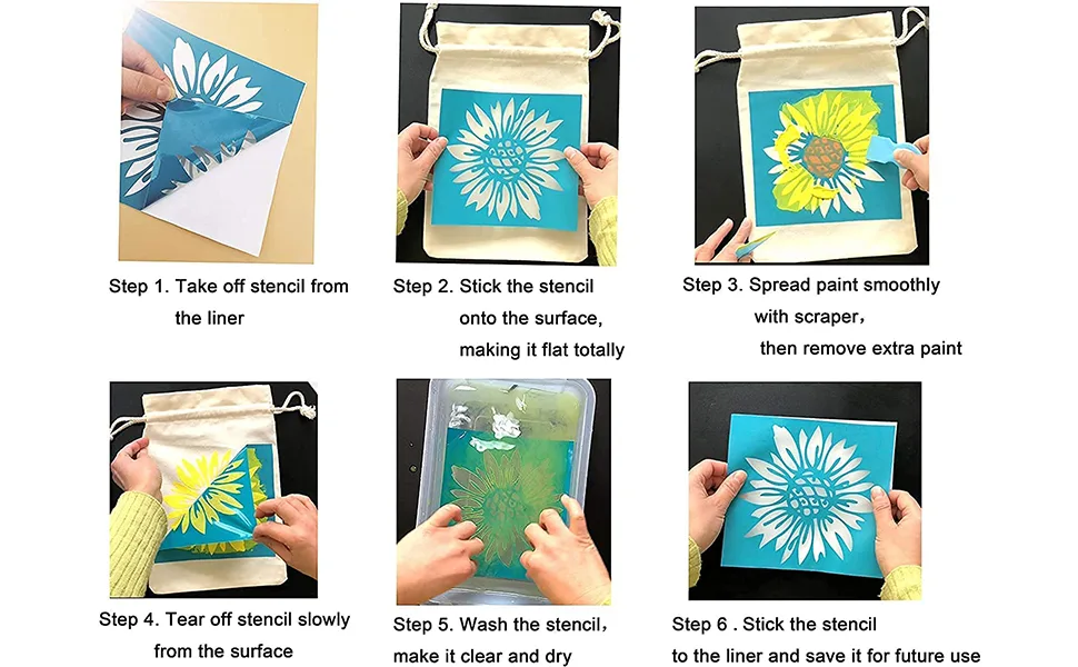 Alinacutle Silkscreen Stencil Reusable Self-Adhesive Silk Screen Printing  BEE Kind Sentiments for Home Decor/Printing on Wood/Fabric/Wall/Cup/Plate/Glass/Paper 8 x 8  (Bee Pattern) - HIGH QUALITY SILKSCREEN STENCIL