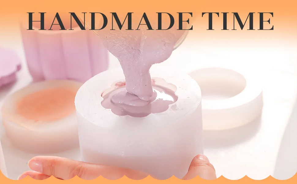 BOOWAN NICOLE Concrete Candle Jar Mold with Lid Cement Storage Pot Silicone Mould DIY Planter Making Tools SH0785- - product information 4