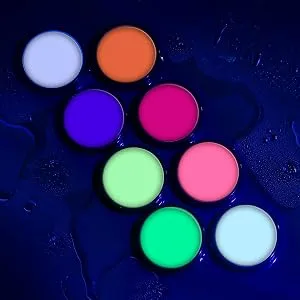 Mehron Makeup Paradise Makeup AQ Face & Body Paint (1.4 oz) (Dark Matter   Neon Clear/Blue UV) Neon UV Dark Matter - 800 uv