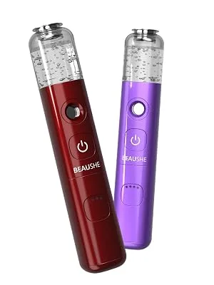 Beaushe Portable Humidifier Device Atomization Nano Facial Mister Steamer Eyelash Extensions Spray (Purple) - Nano Mister Red