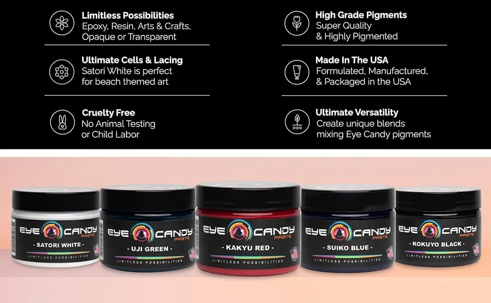 Eye Candy Red Resin Pigment Paste Kakyu Red (2 oz Paste / 4 oz Jar) | Epoxy  Resin Art Paste | Highly Pigmented - epoxy resin art craft mica pigment powder