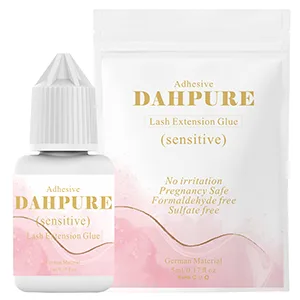 DAHPURE DIY Eyelash Extension Glue for Sensitive Eyes Individual Cluster Lash Glue Hypoallergenic Waterproof Self Application No Fume Home Use - cluster lash glue