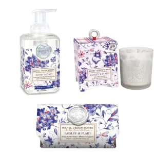 Michel Design Works Foaming Hand Soap  Paisley & Plaid (Fashion Forward Paisley Design) - Paisley & Plaid Collection