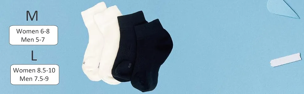 M Magic Sport Non-Binding Diabetic Ankle Socks for Men Women  Wide Cuff  Seamless Toe  Cushioned Large White - M Magic Sport_Diabetic Socks_Non-Binding Diabetic Ankle Socks_JG-983984_Socks for Men