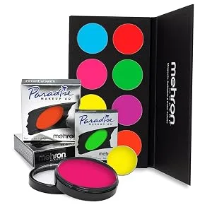 Mehron Makeup Paradise Makeup AQ Refill (.25 oz) (Dark Matter   Neon Clear/Blue UV) Neon UV Dark Matter - group neon