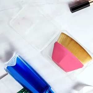 Foundation Makeup Brush Liquid Powder and Cream Foundation Brush Kabuki Flawless Flat Top Blending Makeup Brush(Rose red) - 028-A+