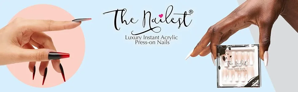The Nailest - Instant Luxury Acrylic Press-on Nails-C-curve Long Coffin- Polychromatic - product information 13
