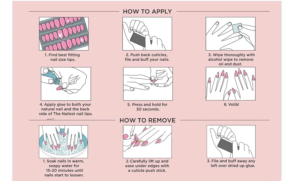 The Nailest - Instant Luxury Acrylic Press-on Nails-C-curve Long Coffin- Polychromatic - product information 21