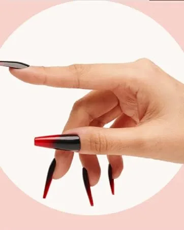 The Nailest - Instant Luxury Acrylic Press-on Nails-C-curve Long Coffin- Polychromatic - product information 8