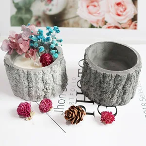 Tree Stump Flower Pot Silicone Mold Concrete Succulent Planter Mold Epoxy Resin Clay Cement Mould Candle Pen Holder Mold Storage Box Mold - product information 1