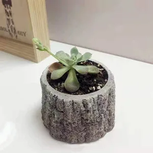 Tree Stump Flower Pot Silicone Mold Concrete Succulent Planter Mold Epoxy Resin Clay Cement Mould Candle Pen Holder Mold Storage Box Mold - product information 2