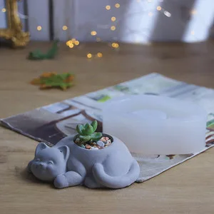 Tree Stump Flower Pot Silicone Mold Concrete Succulent Planter Mold Epoxy Resin Clay Cement Mould Candle Pen Holder Mold Storage Box Mold - product information 5