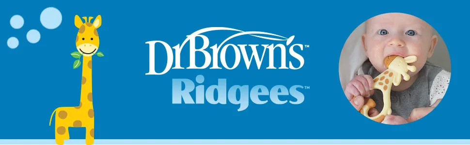 Dr. Brown s Ridgees Giraffe  Massaging Baby Teether  Designed by a Pediatric Dentist  BPA Free  3m+ - Dr. Brown