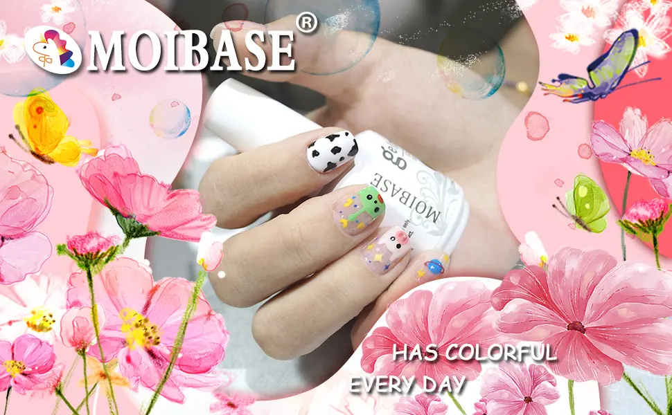 MOIBASE 6 10 Pcs Clear Crown Fan-shaped False Nail Swatch Sticks Nail Polish Practice Display Art Tips Nail Sample Sticks With Metal Split Ring SW-A009 - gel 15ml flower