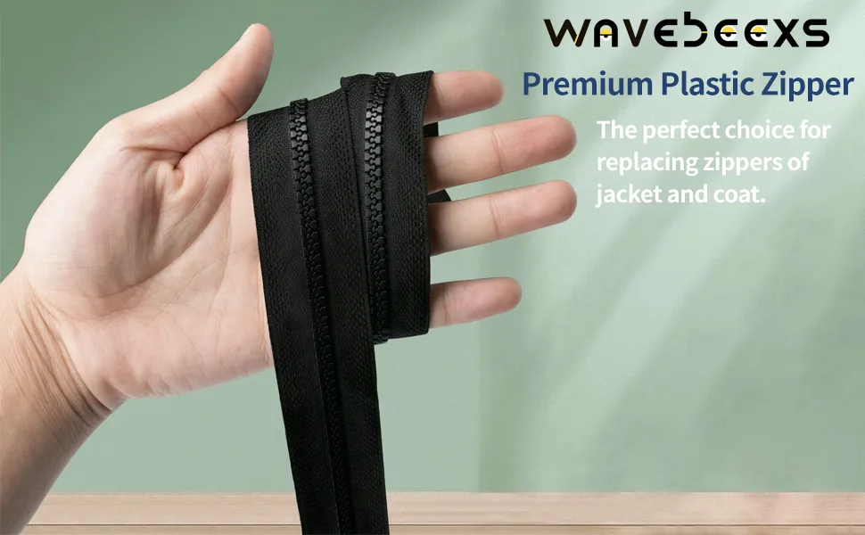 Wavebeexs 28 Inch Jacket Zipper  5 Durable Zipper for Jacket (3 Piece)  Black Plastic Coat Zipper Replacement  Separating Zipper for Coat  Down Jacket  Sweatshirt  Clothes  Parka  and More 28 Inch 3PCS - zipper replacement for jacket