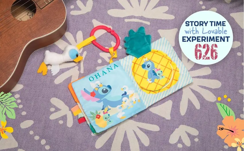 KIDS PREFERRED Disney Baby Lilo & Stitch Soft Book: Stitch ON-The-GO Soft Book  Blue - Snuggles with lovable experiment 626