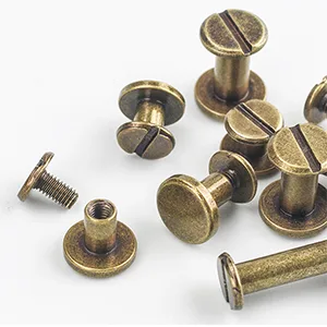 90 Sets Chicago Screws Assorted Kit  6 Sizes of Round Flat Head Leather Rivets Metal Screw Studs for DIY Leather Craft and Bookbinding (M5 X 4  5  6  8  10  12) (Black) - chicago screws for leather