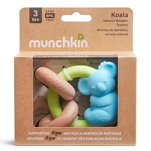 Munchkin  Wildlove Koala Natural Wooden Teether Toy - Wildlove Koala Teether