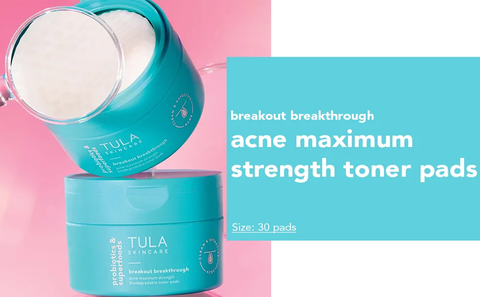 TULA Skin Care Clear Skin Starters Acne & Blemish Fighting (Toner Pads) - Breakout Breakthrough