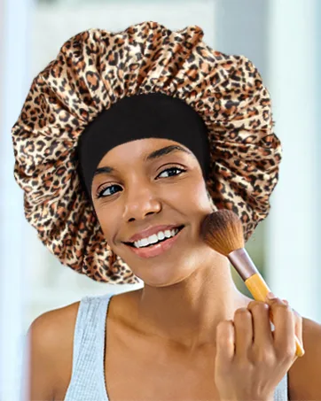 Heniho 5pcs Satin Bonnets for Black Women  Large Bonnet with Tie Band  Jumbo Braids Bonnet  A 5pcs A- Solid - dreadlock bonnet extra large bonnet for braids extra long satin bonnet for braids hair
