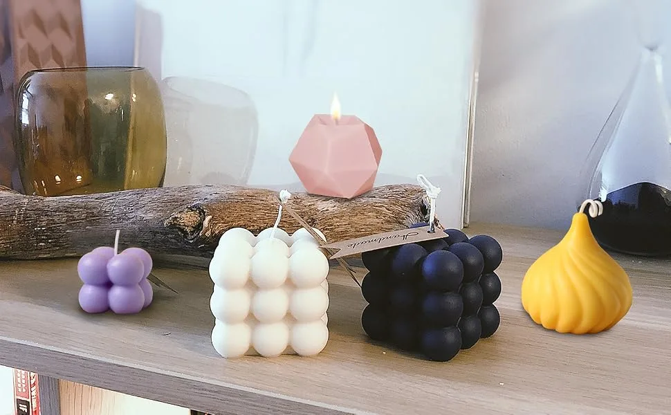 Silicone Candle Molds Set  4PCS Bubble Candle Molds  Candle Molds for Candle Making  Epoxy Mold for Decor  Soap Making Resin Mold for Handmade Chocolate  Pudding  Clay  Ornament - product information 14