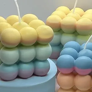 Silicone Candle Molds Set  4PCS Bubble Candle Molds  Candle Molds for Candle Making  Epoxy Mold for Decor  Soap Making Resin Mold for Handmade Chocolate  Pudding  Clay  Ornament - product information 16