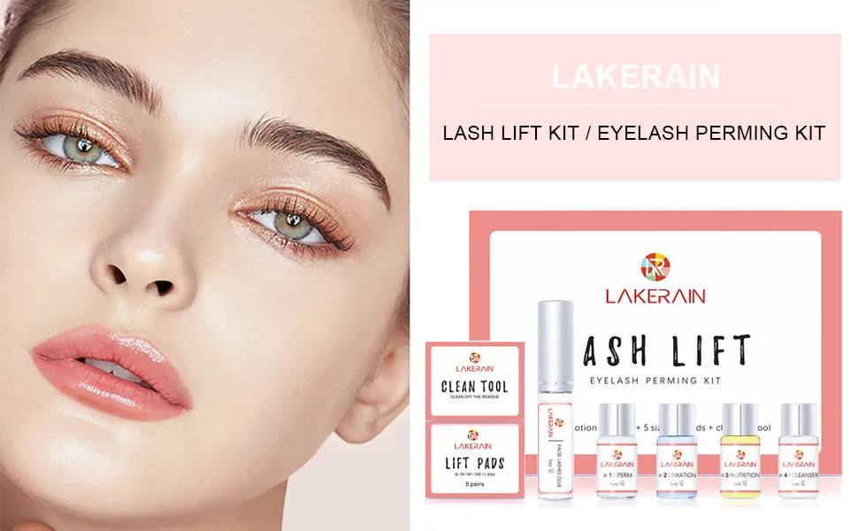 lakerain Lash Lift Kit  Eyelash Perm Kit  Professional Eyelash Lash Extensions  Lash Curling  Semi-Permanent Curling Perming Suitable For Salon & Home Use - lash lift kit