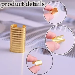 Leather Rope Clip Crimping Cord String Metal Fastener Cord Clamp 3/4 Adjustable Fold Over Crimps End Cap for Leather Cord DIY Making 20mm 120pcs (Black) - product details