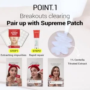 Medicube Red Centella Balm || Highly concentrated balm type solution with 1% Centella titrated extract | Special care solution after breakouts I No artificial coloring | No artificial fragrances | Korean Skincare (30g) - pair up with supreme patch