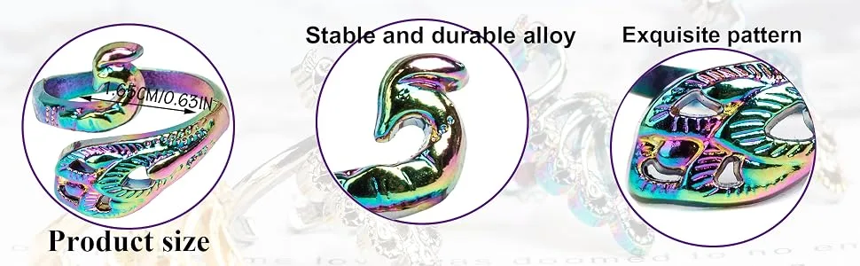 J.CARP 8 Pcs Adjustable Knitting Crochet Loop Ring  Braided Knitting Ring Yarn Guide Finger Holder for Mother Grandma Thanksgiving Presents 8pcs - crochet hook ring