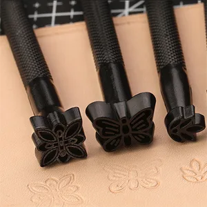 YUENTOEN 20Pcs Leather Stamping Tools Sets - Pressing Punch Sets  Different Shape Quality Saddle Stamp Punch Set Carving Leather Craft Tools for DIY Beginners and Professionals - product information 2