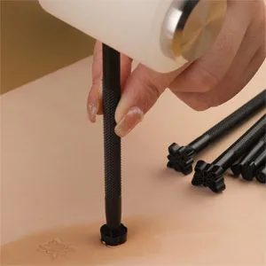 YUENTOEN 20Pcs Leather Stamping Tools Sets - Pressing Punch Sets  Different Shape Quality Saddle Stamp Punch Set Carving Leather Craft Tools for DIY Beginners and Professionals - product information 3