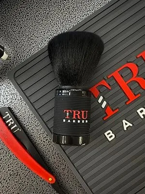 TRU BARBER Neck Duster  Soft Neck Duster Professional Hair Duster Brush for Barbers and Stylist  Soft Nylon Bristles (Black) - Tru Barber Neck Duster