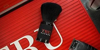 TRU BARBER Neck Duster  Soft Neck Duster Professional Hair Duster Brush for Barbers and Stylist  Soft Nylon Bristles (Black) - Tru Barber neck duster
