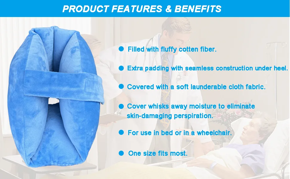 Heel Protector Cushion Foot Support Pillow for Pressure Sores & Ulcers  1 Piece Foot Elevation Pillow Ankle Protector Pressure Relieving Boots for Bedridden Patients (Right) - heel protector
