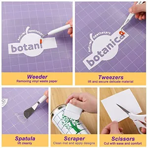 13 Pcs Vinyl Weeding Tools Stainless Steel Plotter Accessories HTV  Precision Carving Craft Hobby Knife Kit +1 Piece Storage Bag  Silhouettes  Cameos  DIY Art Work Cutting Scrapbook - product information 3