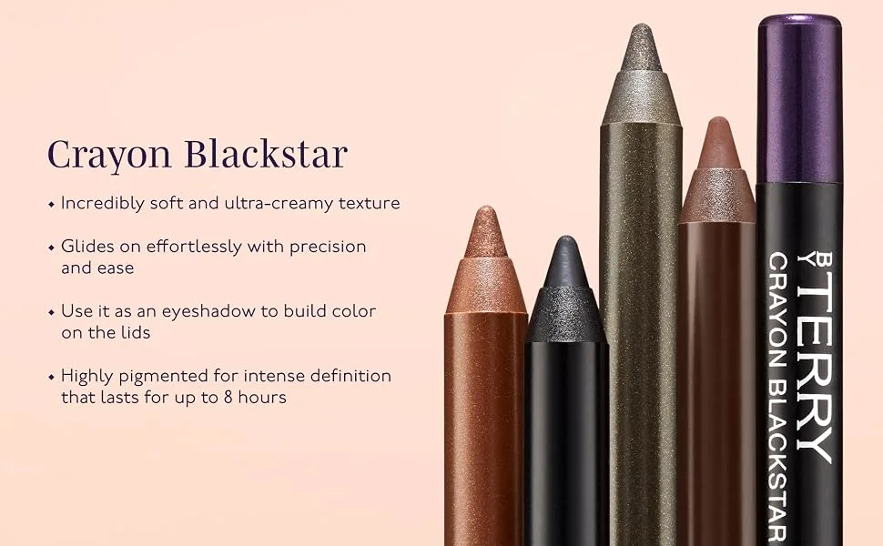 By Terry Eyeliner Crayon Blackstar  Long-lasting Waterproof Eyeliner Pencil  Highly Pigmented  Creamy Formula N 2 Brown Stellar - Crayon Blackstar