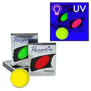 Mehron Makeup Paradise Makeup AQ Refill (.25 oz) (Martian   Neon Green/Green UV) Neon UV Martian - 801 neon group