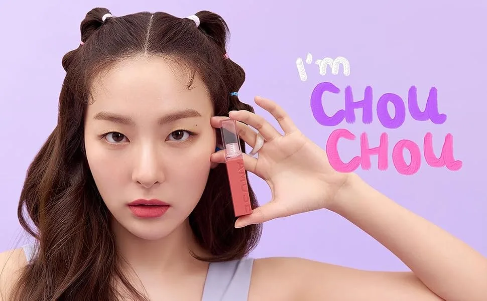 Amuse Chou Velvet Lip Tint Soft Matt Korean Makeup Comfortable wear Blurring & Smoothing Vegan 0.14 oz 02 ChouChou - seulgi