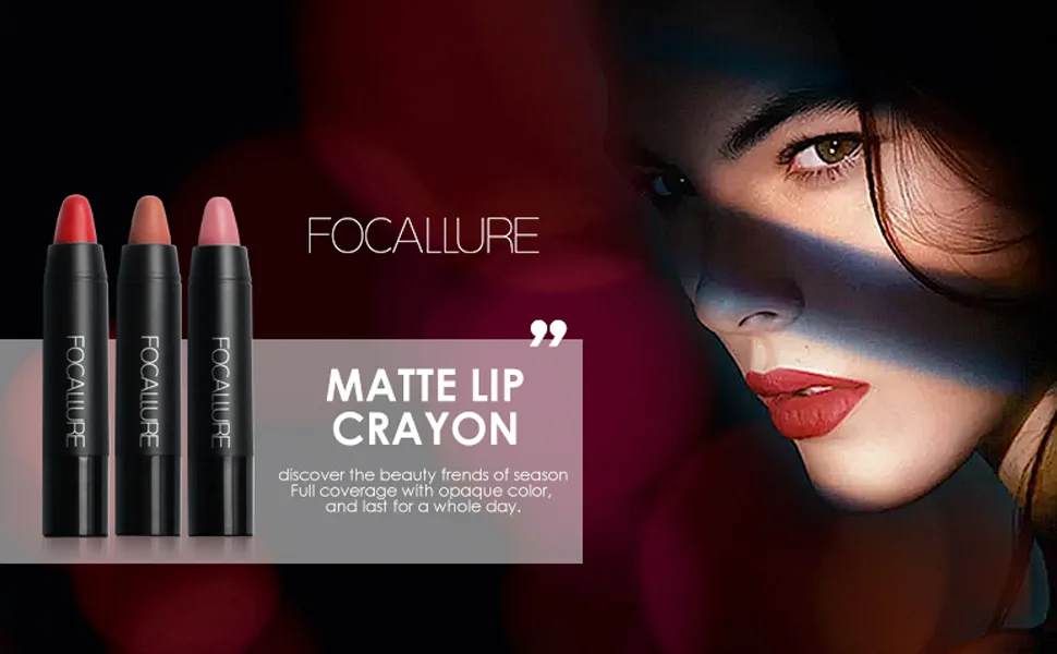 FOCALLURE Ultra Chic Matte Lipstick Rich Vitamin E Lip Crayon Lightweight Matte Color without Drying or Fading Long Lasting Waterproof Lips Makeup DARE YOU - product information 2