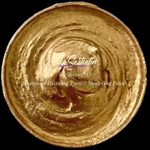 3D Sculpture Painting Paste|Texture Paste|Decorative Plaster|Ready to Use|Unique Colors|Ideal for Artwork|Stencil|Flowers|Texture|Art Relief| 6 oz (Metallic White) - Bronze