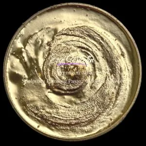 3D Sculpture Painting Paste|Texture Paste|Decorative Plaster|Ready to Use|Unique Colors|Ideal for Artwork|Stencil|Flowers|Texture|Art Relief| 6 oz (Metallic White) - Gold