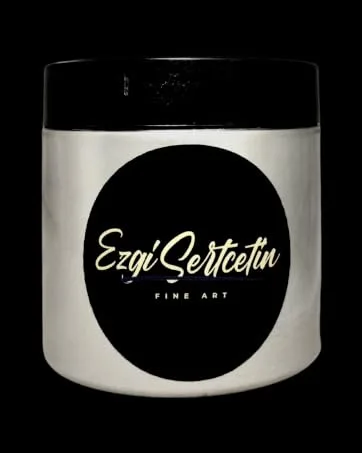 3D Sculpture Painting Paste|Texture Paste|Decorative Plaster|Ready to Use|Unique Colors|Ideal for Artwork|Stencil|Flowers|Texture|Art Relief| 6 oz (Metallic White) - Premium Art Sand