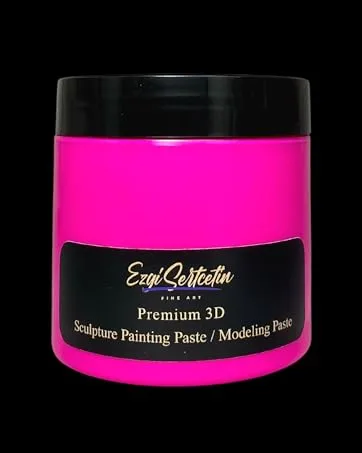 3D Sculpture Painting Paste|Texture Paste|Decorative Plaster|Ready to Use|Unique Colors|Ideal for Artwork|Stencil|Flowers|Texture|Art Relief| 6 oz (Metallic White) - Premium Sculpture Painting Paste