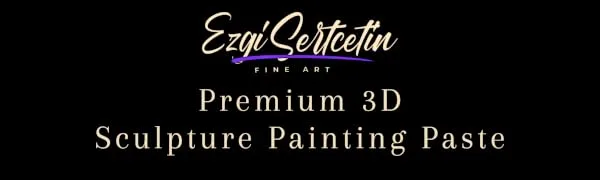 3D Sculpture Painting Paste|Texture Paste|Decorative Plaster|Ready to Use|Unique Colors|Ideal for Artwork|Stencil|Flowers|Texture|Art Relief| 6 oz (Metallic White) - Premium Sculpture Painting Paste Logo
