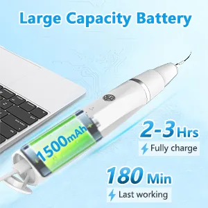 Plaque Remover for Teeth- LYMI Remove Teeth Stain tarter Plaque Calculus-with Led 5 Adjustable Modes 3 Replaceable Clean Heads -Safe(White) - product information 7