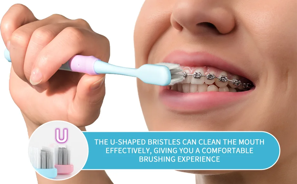 Y-Kelin U-Shaped Orthodontic Toothbrush Soft Bristle(4pcs) with L-Shaped Interdental Brush(10pcs) Orthodontic Brush - product information 2