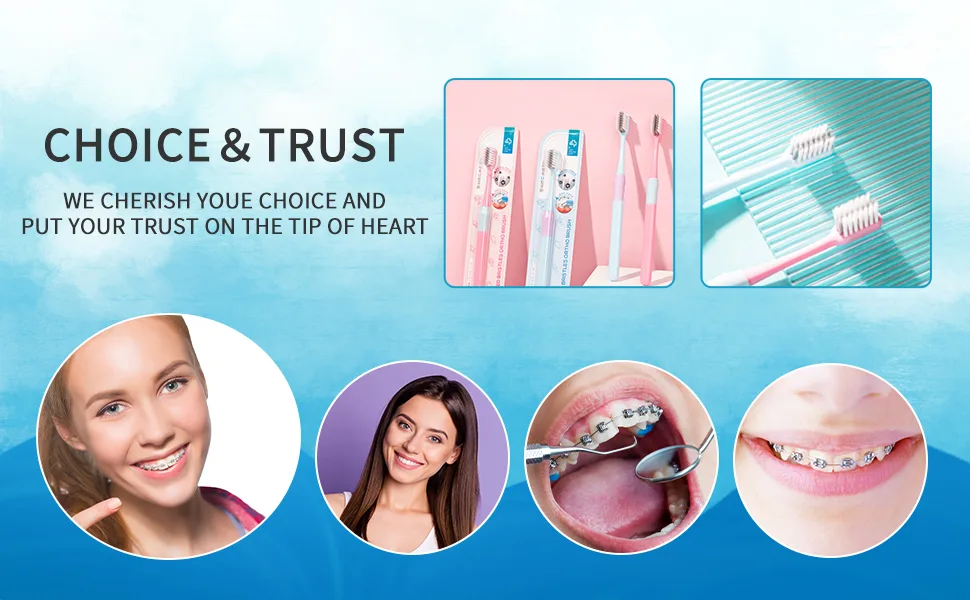 Y-Kelin U-Shaped Orthodontic Toothbrush Soft Bristle(4pcs) with L-Shaped Interdental Brush(10pcs) Orthodontic Brush - product information 3